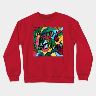 MERRY CHRISTMAS NEUROGRAPHIC _ WATERCOLORS & BLACK LINE Crewneck Sweatshirt